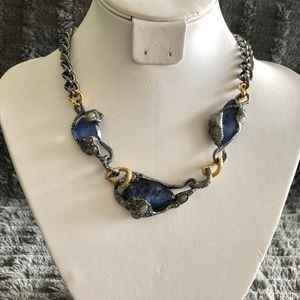 Alexis Bittar Necklace Size O/S Blue/Gray/Gold